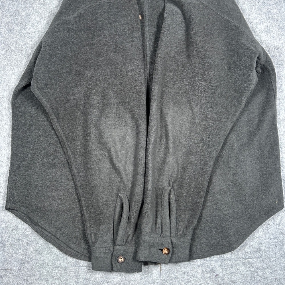 The North Face fleece buttoned jacket mens large Charcoal Grey outdoor hiking - Picture 7 of 16